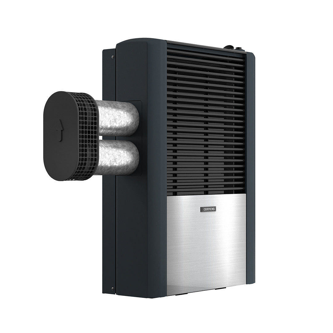 Calefactor a gas coppens mod: peltre Acero 6000 encendido electrónico de tiro balanceado
