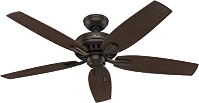 Ventilador de techo hunter mod: 503091 port royale 52" color bronce c/luz